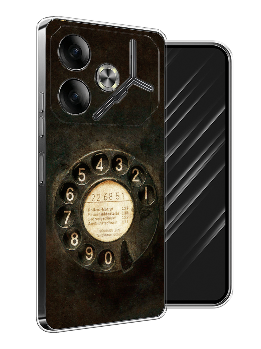 

Чехол Awog на Tecno Pova 6 "Старинный телефон", Коричневый;бежевый;черный, 305350-1