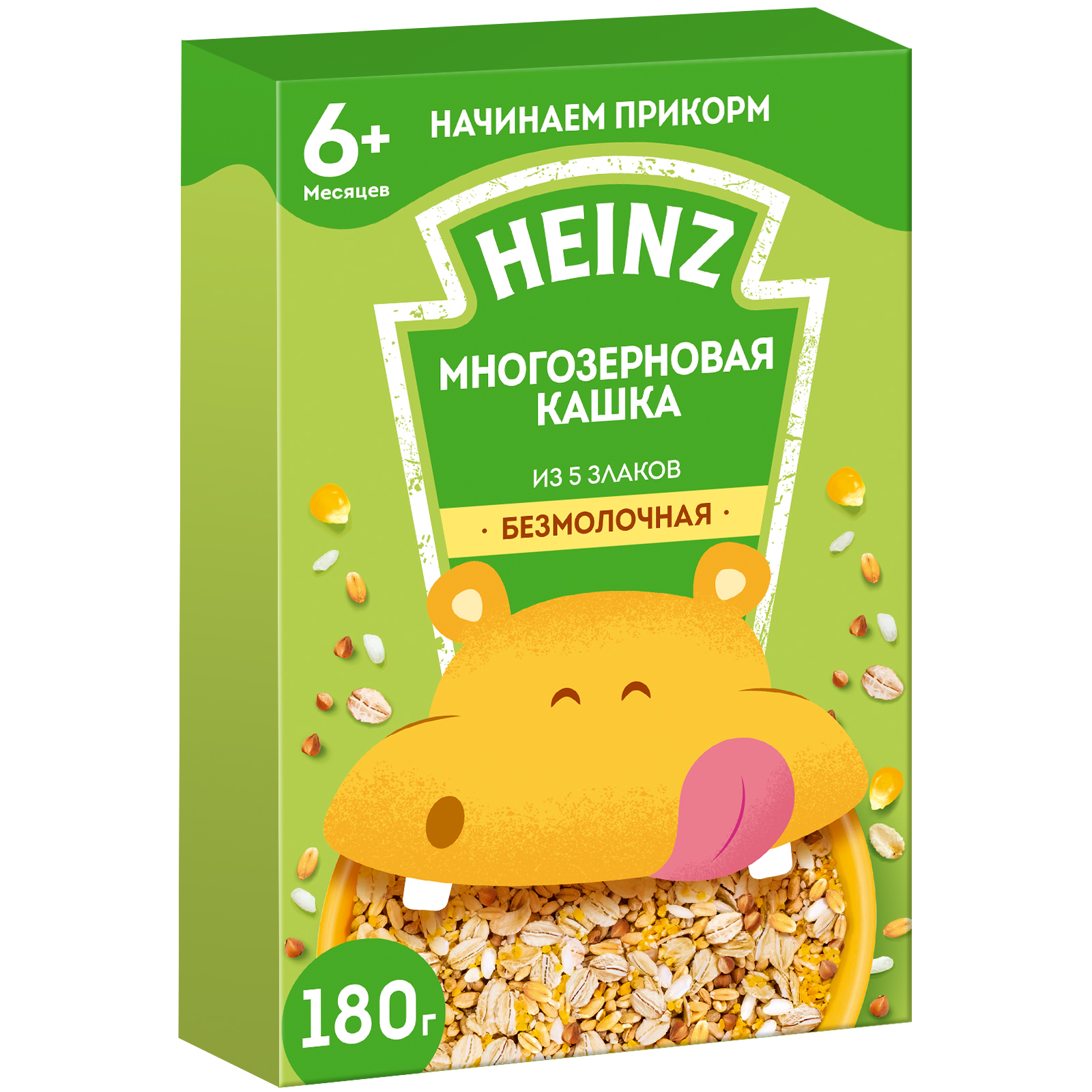 

Каша безмолочная Heinz Многозерновая 5 злаков с 6 мес. 200 г, 15 шт., Многозерновая 5 злаков