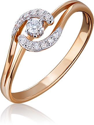 

Кольцо из золота р. 17 PLATINA jewelry 01-1555-00-101-1111-30, бриллиант, 01-1555-00-101-1111-30