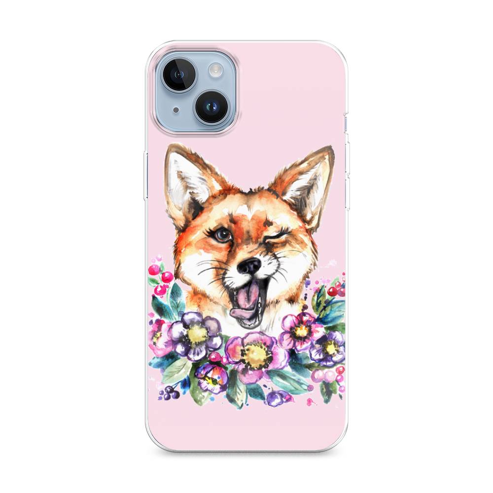 

Чехол Awog на Apple iPhone 14 Plus / Айфон 14 Плюс "Подмигивающая лиса", Разноцветный, 15350-10