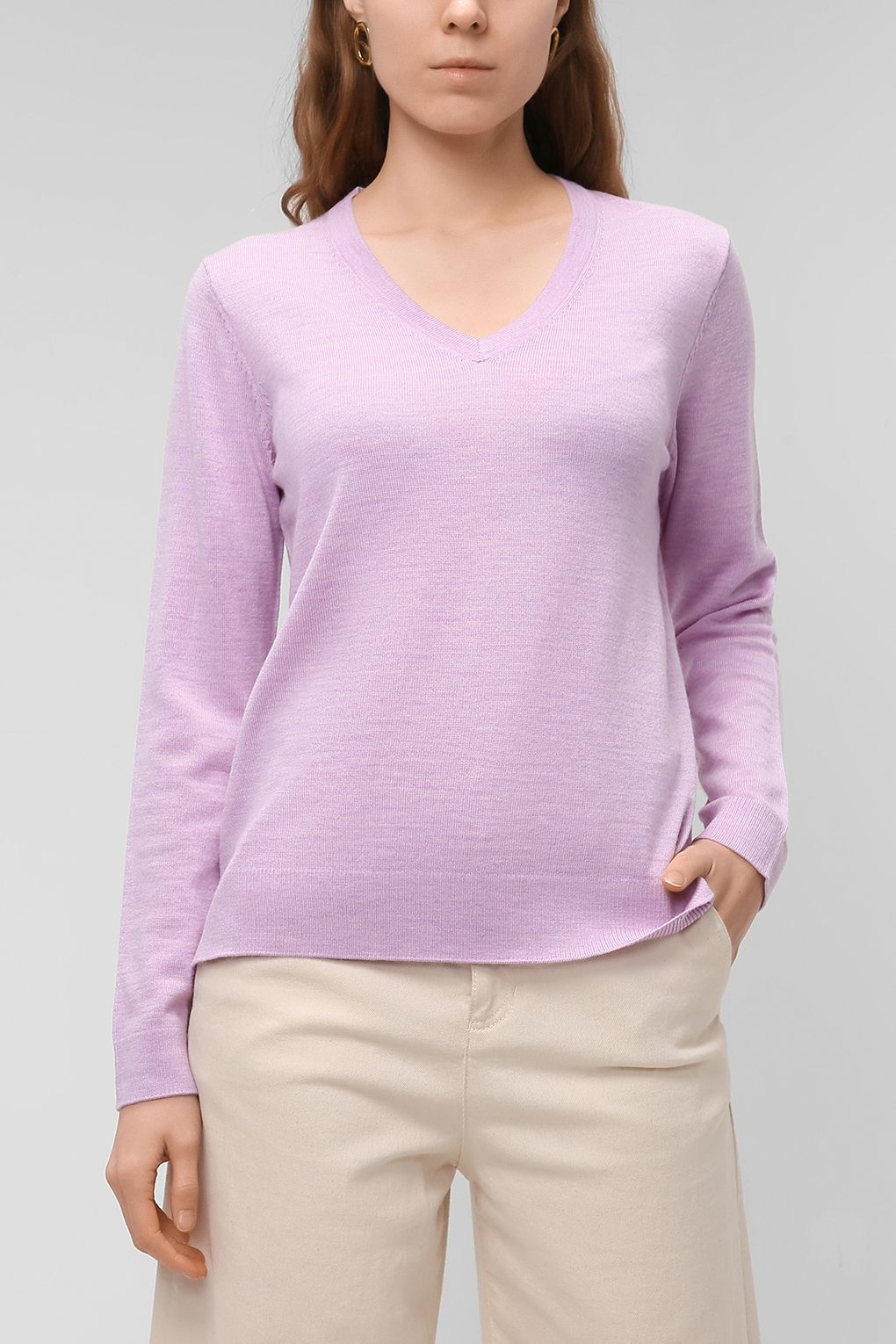 

Пуловер женский Essentials by Stockmann 2108 ALEXANDRA фиолетовый M, 2108 ALEXANDRA