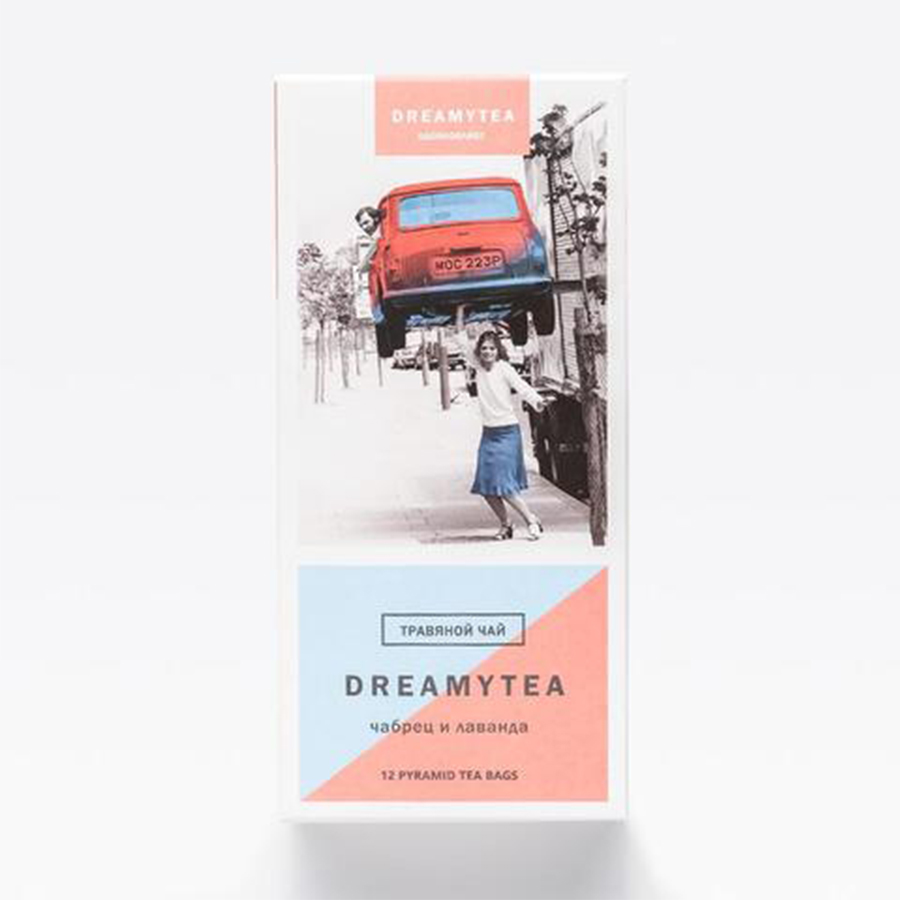 Чай Dreamytea травяной, чабрец и лаванда, в пирамидках, 12 пакетиков