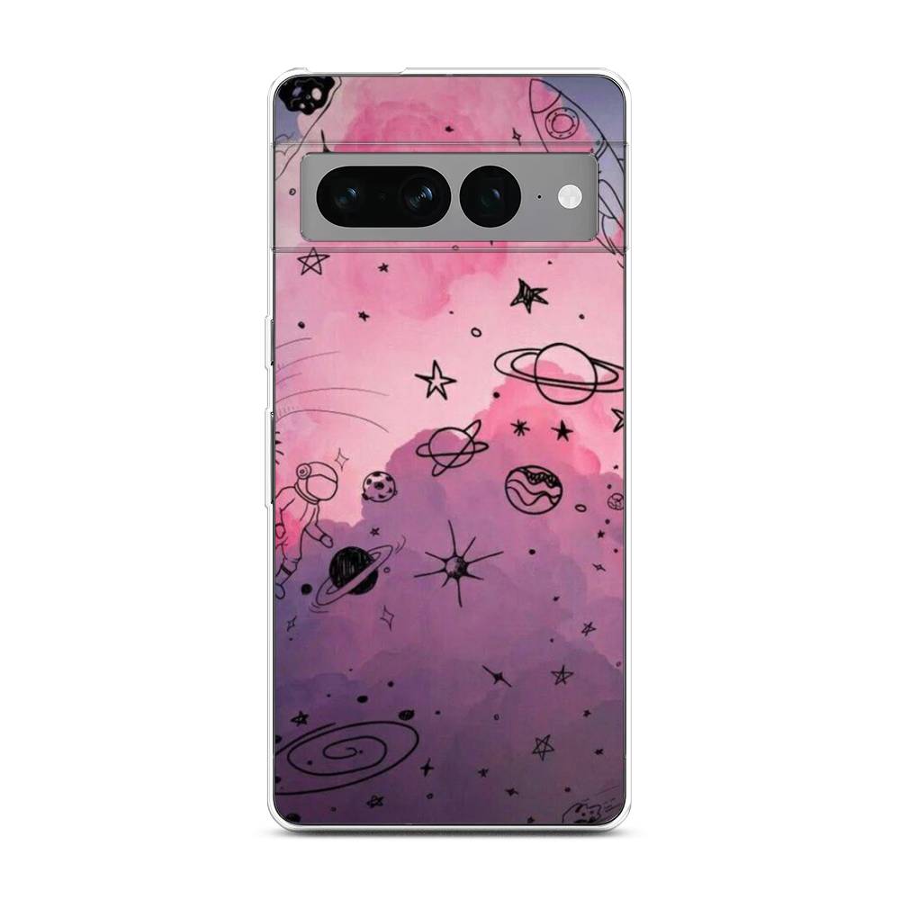 

Чехол Awog на Google Pixel 7 Pro "Радуга планет 3", Разноцветный