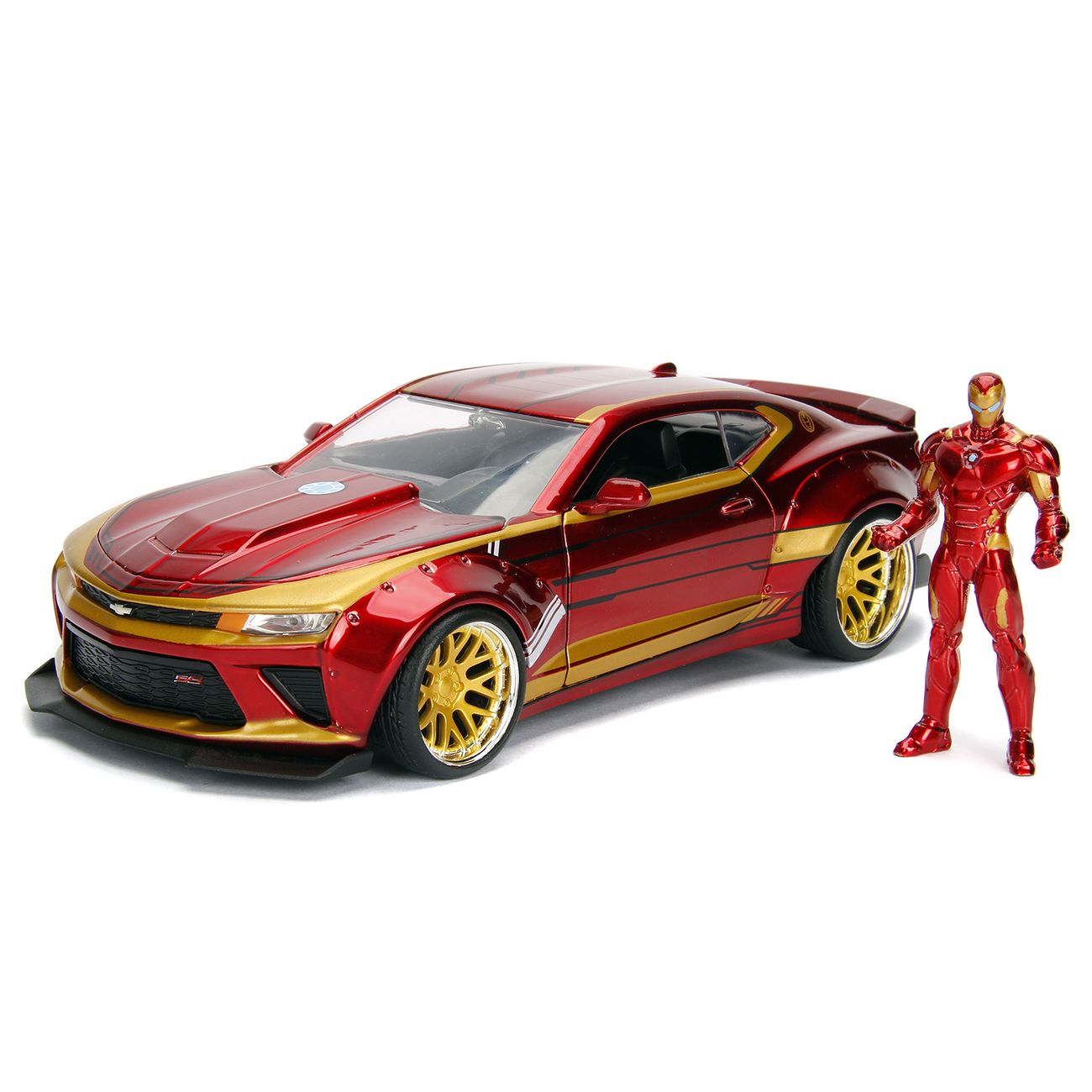 

Jada Hollywood Rides: Marvel: 2016 Chevy Camaro SS Widebody with Iron Man (99724), Красный