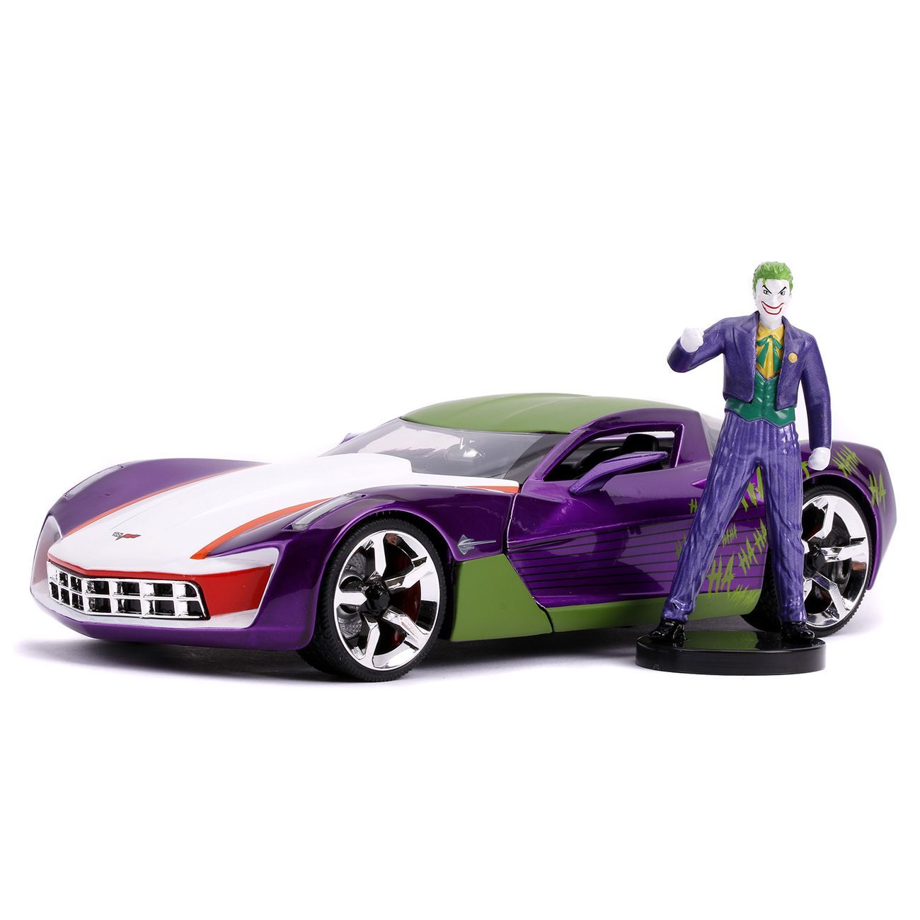 Jada Hollywood Rides: DC: 2009 Chevy Corvette Stingray Concept with Joker Figure (31199)
