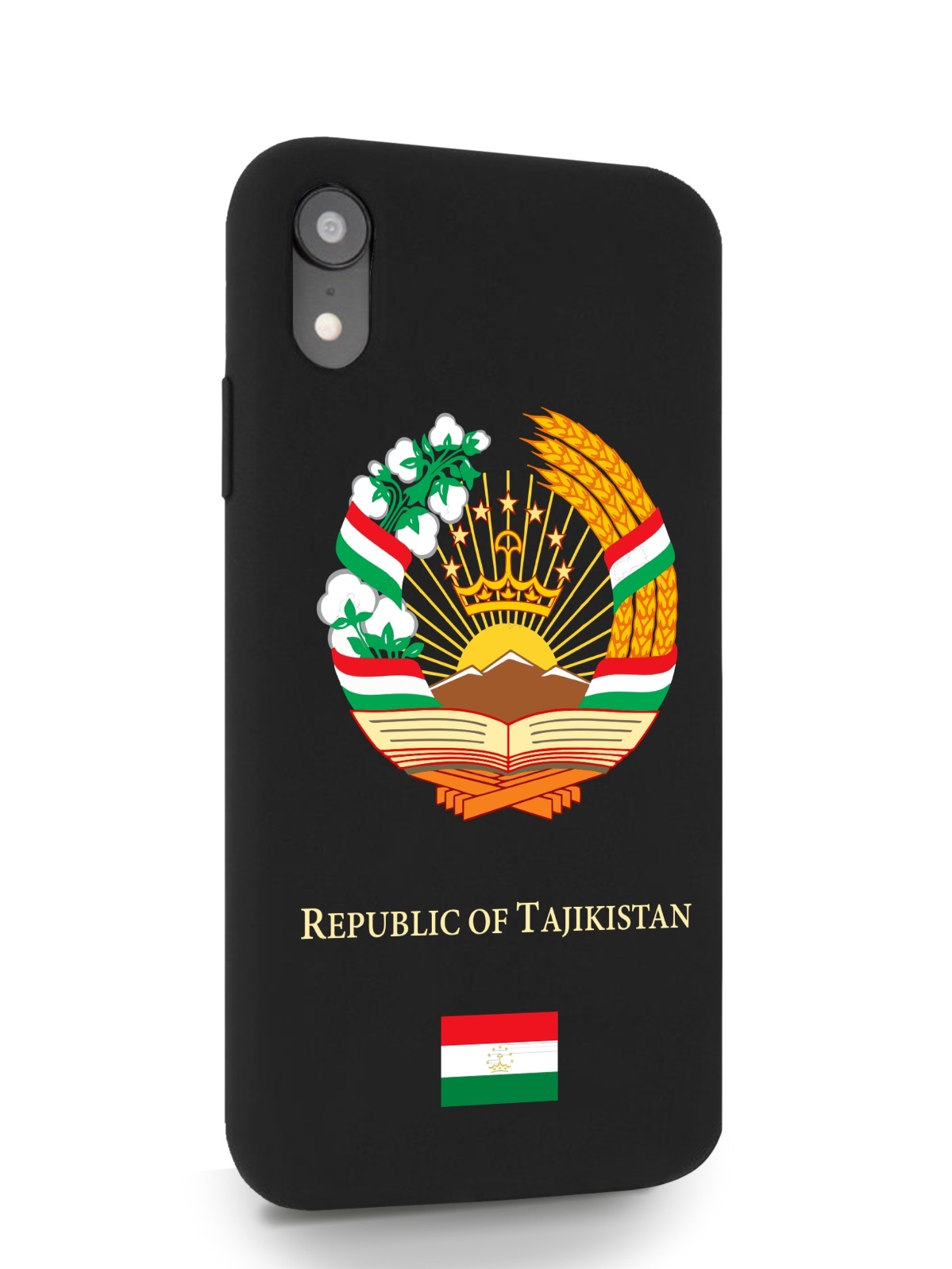 

Черный SignumCase для iPhone XR Герб Таджикистана черный, iPhone XR Герб Таджикистана