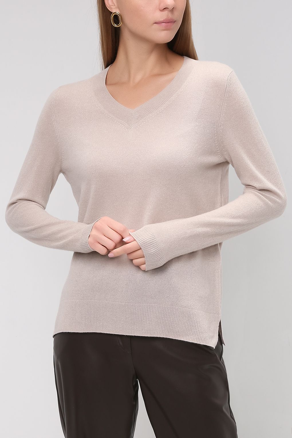 

Пуловер женский Essentials by Stockmann 2109 SELENA бежевый 2XL, 2109 SELENA
