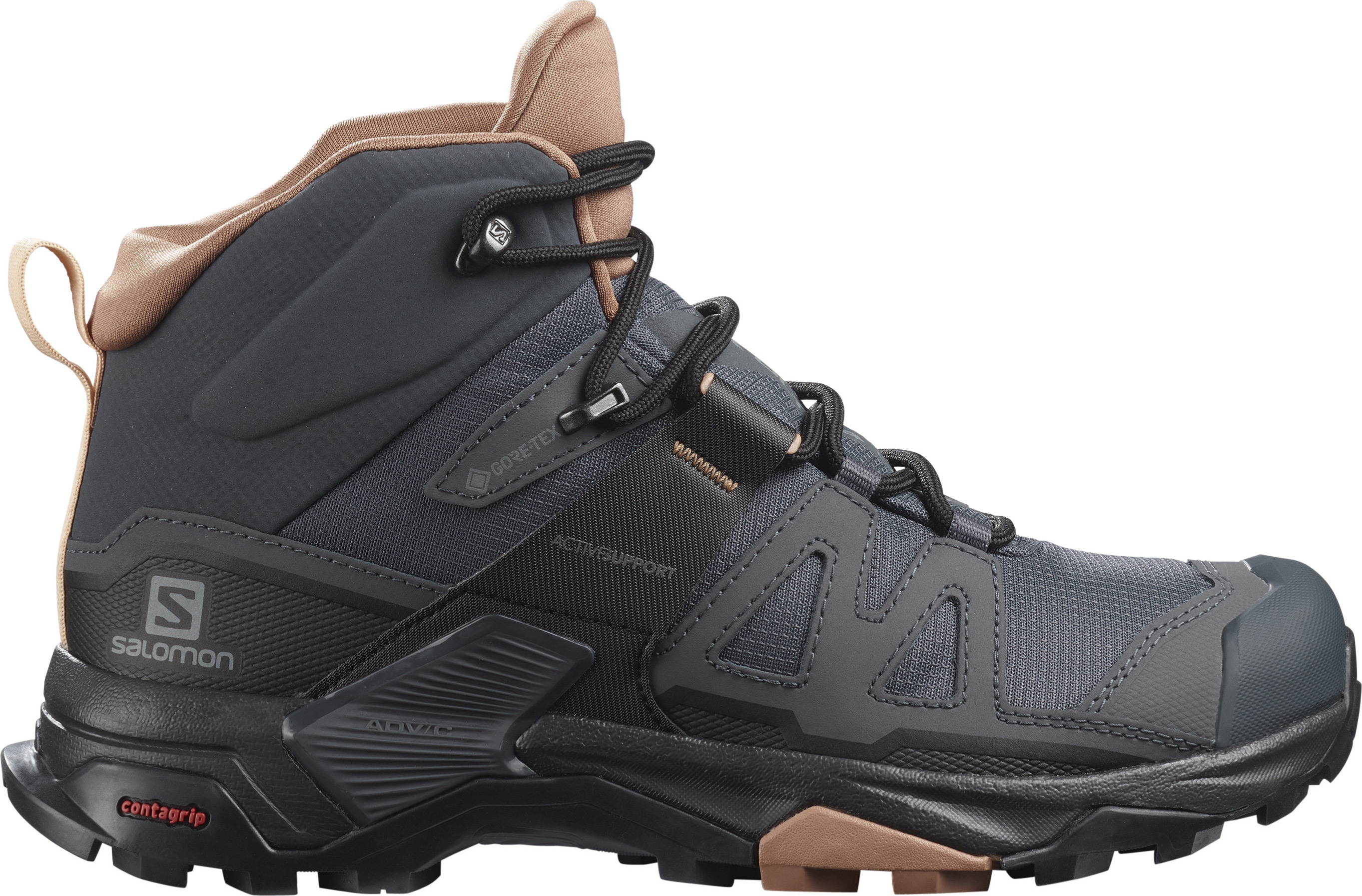 фото Кроссовки женские salomon x ultra 4 mid gtx w серые 6.5 uk