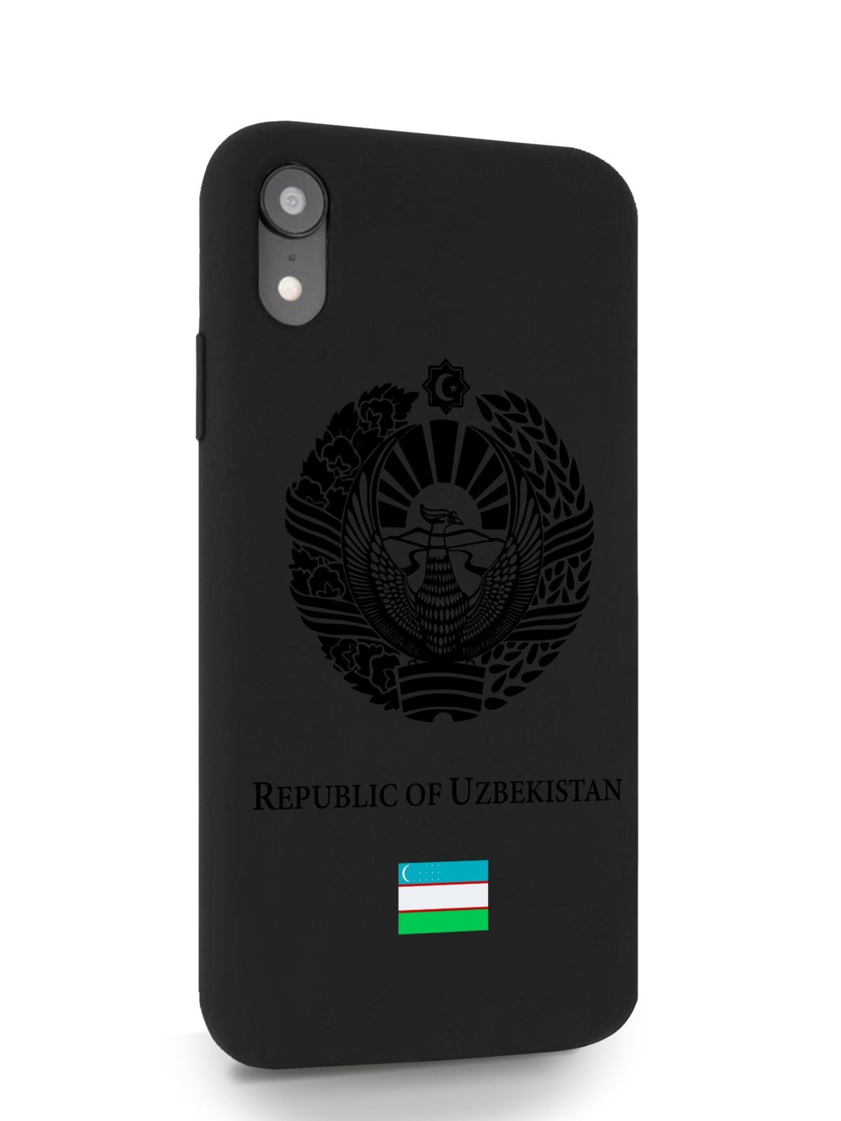

Черный SignumCase для iPhone XR Черный лаковый Герб Узбекистана черный, iPhone XR Черный лаковый Герб Узбекистана