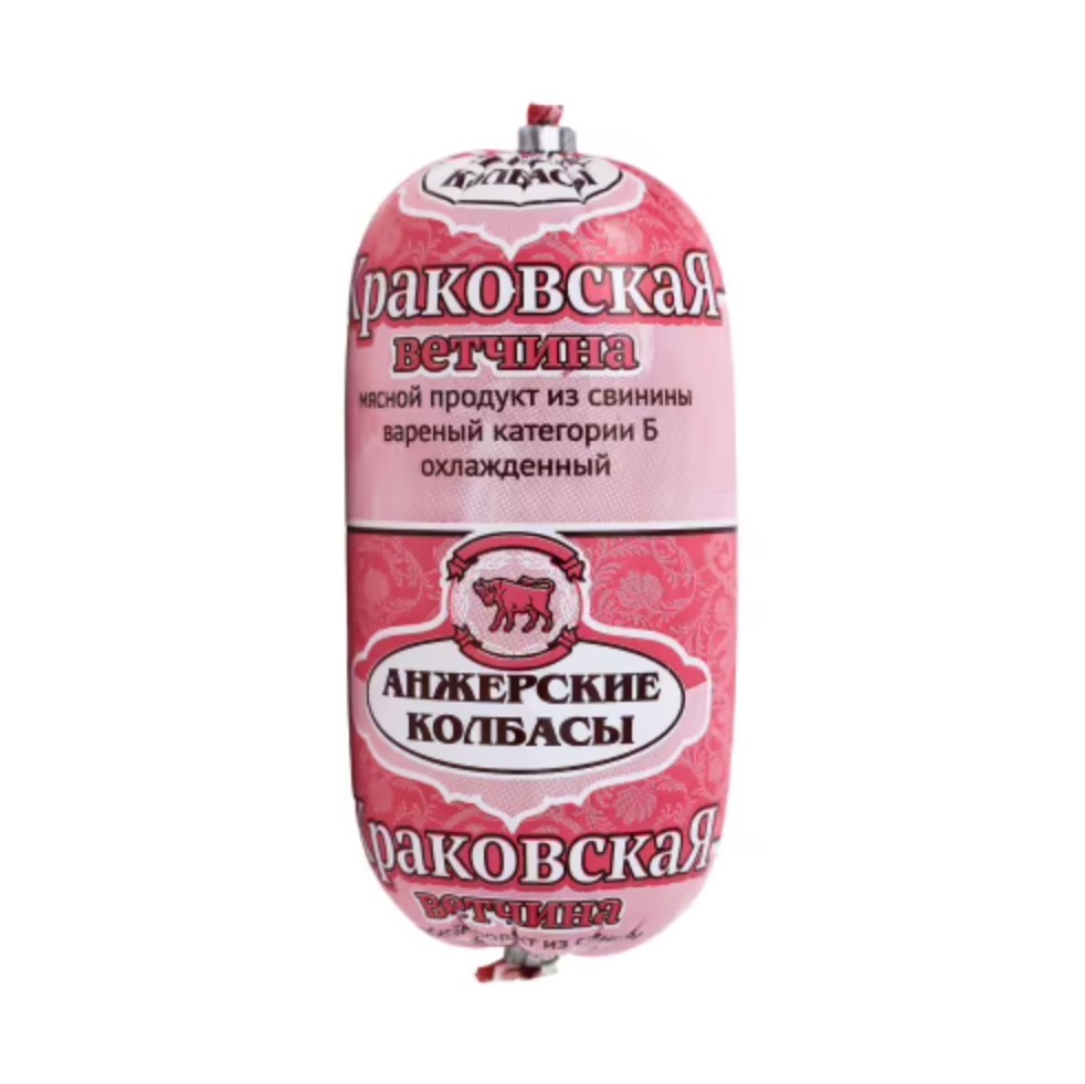 

Ветчина вареная Анжерские колбасы Краковская, категория Б, 450 г
