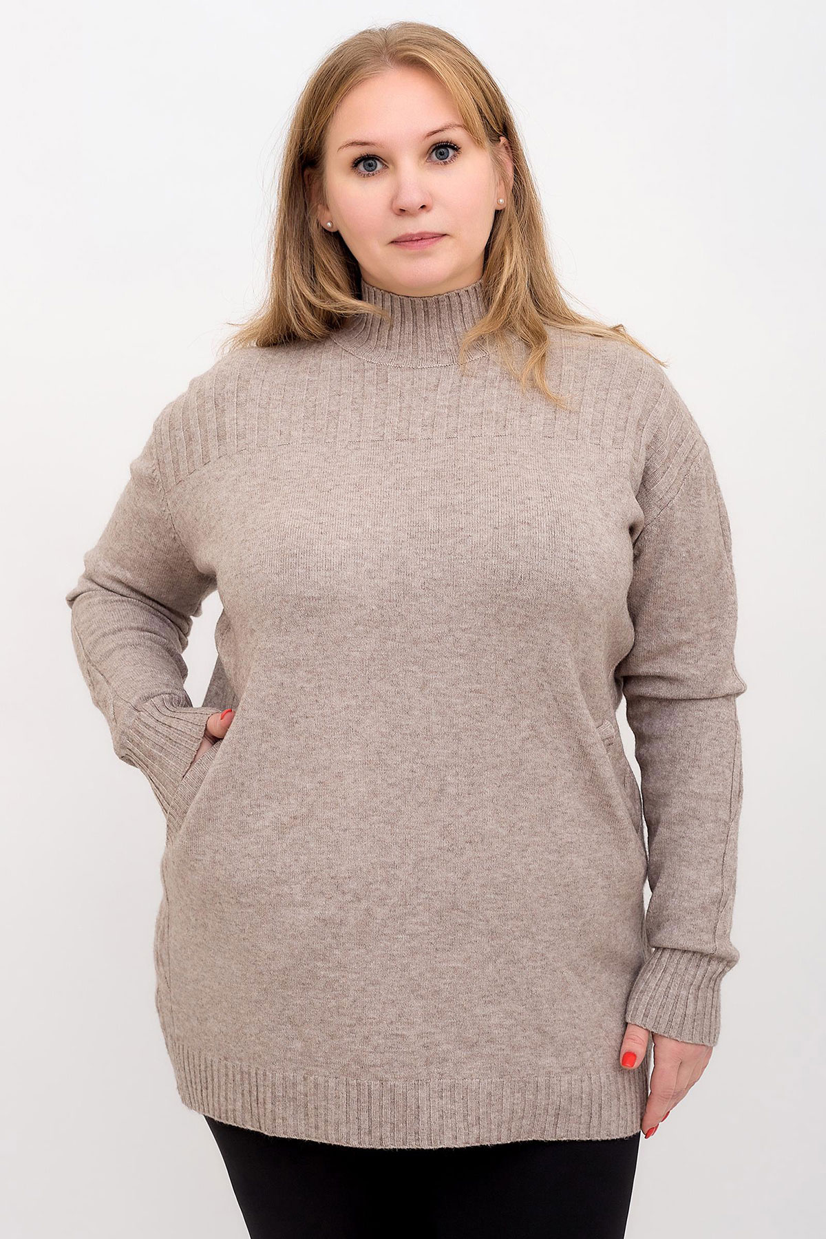 

Джемпер женский LikaDress 18-1809 бежевый 56-58 RU, 18-1809