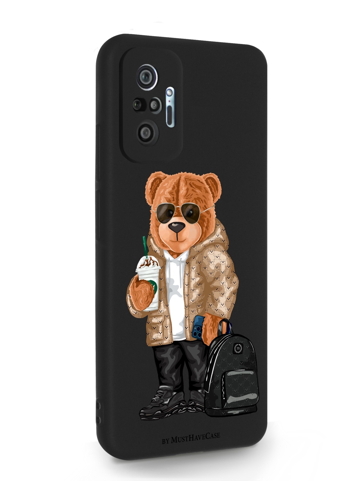 Чехол MustHaveCase для Xiaomi Redmi Note 10 Pro Tony Style в очках черный