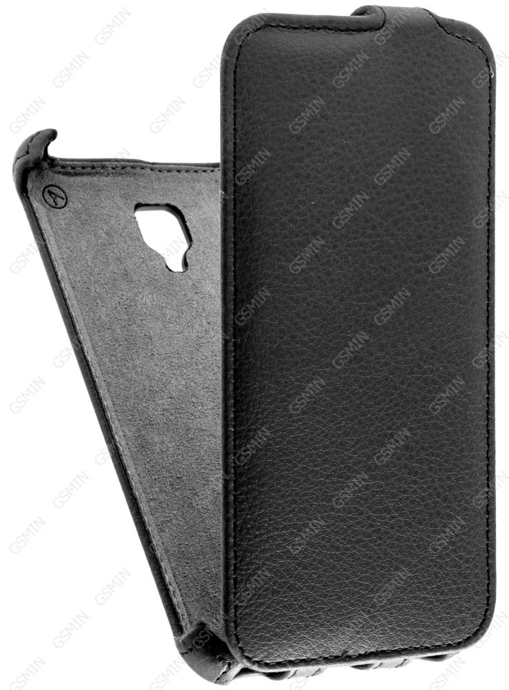 фото Кожаный чехол для alcatel one touch pop 2 (5) 7043 armor case (черный) gsmin