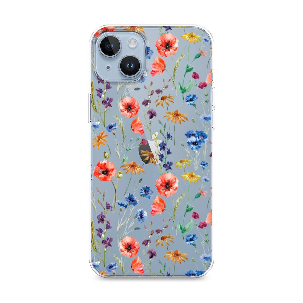

Чехол Awog на Apple iPhone 14 Plus / Айфон 14 Плюс "Маки и васильки фон", 15350-8