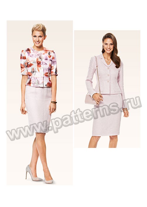 

Выкройка Burda №6775 — Костюм: Жакет, Юбка