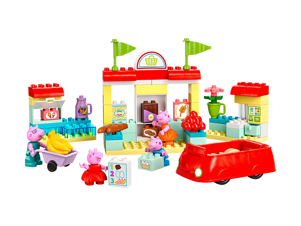 

Конструктор LEGO DUPLO Свинка Пеппа: супермаркет, 70 деталей, 10434, 10434