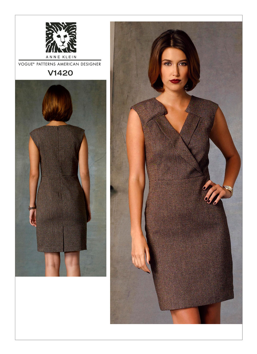 

Выкройка Vogue №1420 — Платье-футляр от Anne Klein