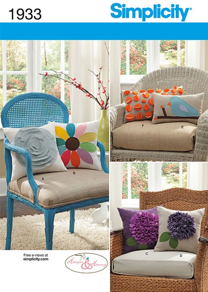 

Выкройка Simplicity №1933 — Подушки