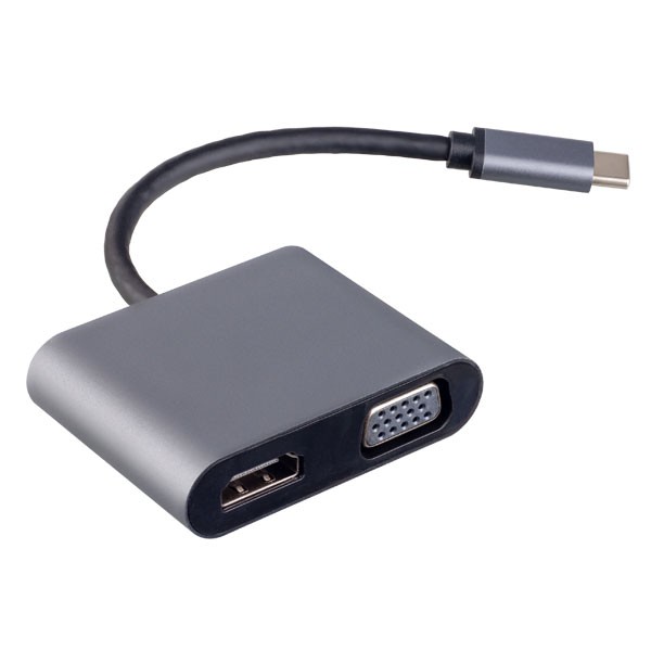 Переходник Perfeo PF-Type-C-10 USB Type-C dock. station 4 in 1 (PF_B4655)