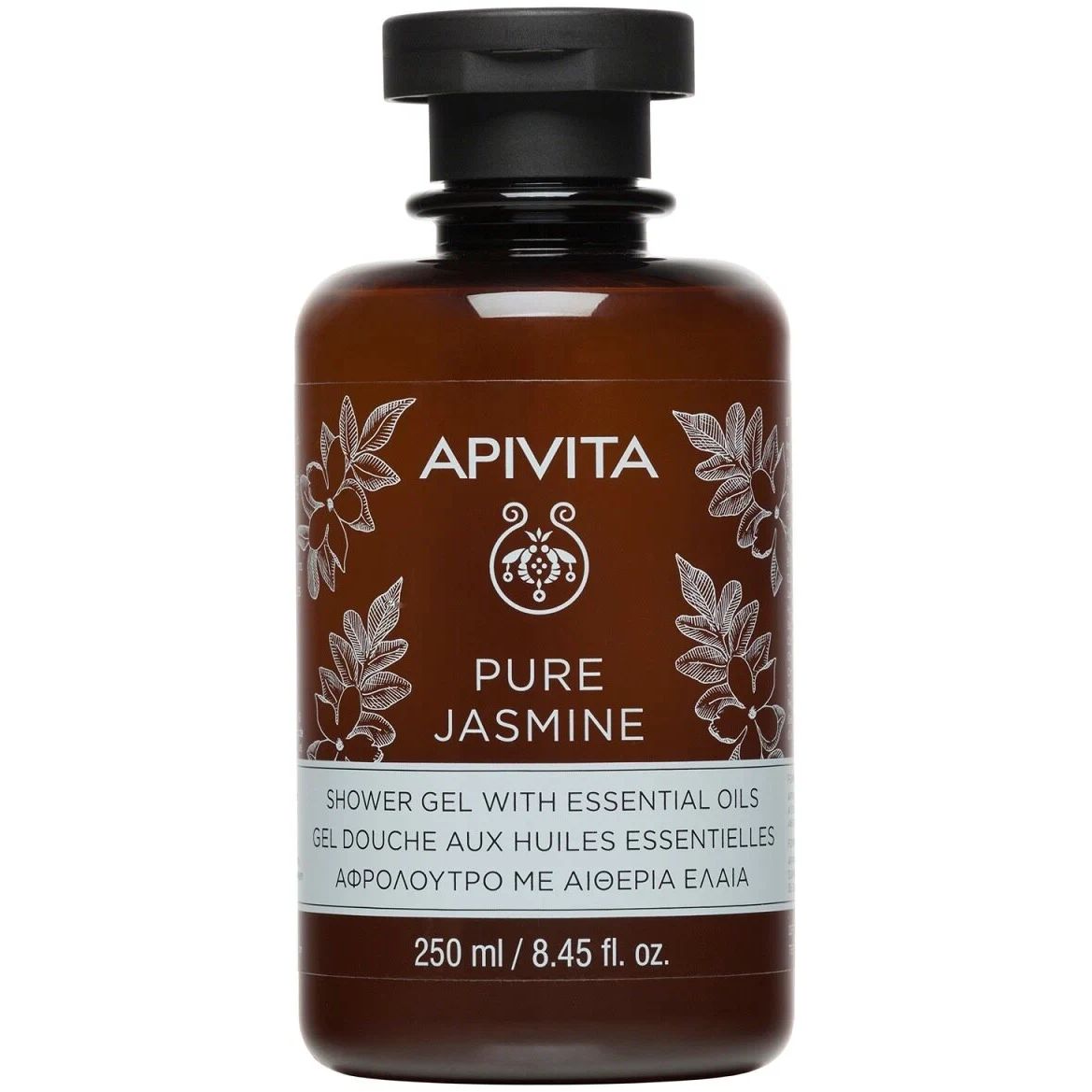 Гель для душа Apivita Pure Jasmine Чистый Жасмин с эфирными маслами 250 мл очищающий антиоксидантный гель с инфьюжен c infusion cleanser dq 29 177 4 мл