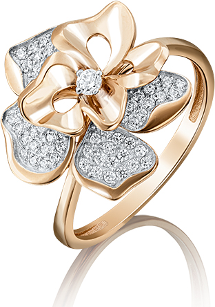 

Кольцо из золота р. 18,5 PLATINA jewelry 01-4762-00-401-1110-33, фианит, 01-4762-00-401-1110-33