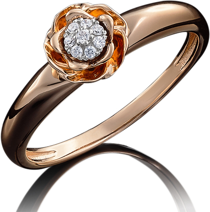 

Кольцо из золота р. 17,5 PLATINA jewelry 01-4982-00-101-1110-30, бриллиант, 01-4982-00-101-1110-30