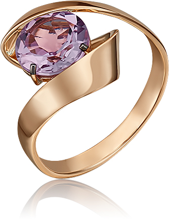 

Кольцо из золота р. 19 PLATINA jewelry 01-5430-00-203-1110-46, аметист, 01-5430-00-203-1110-46