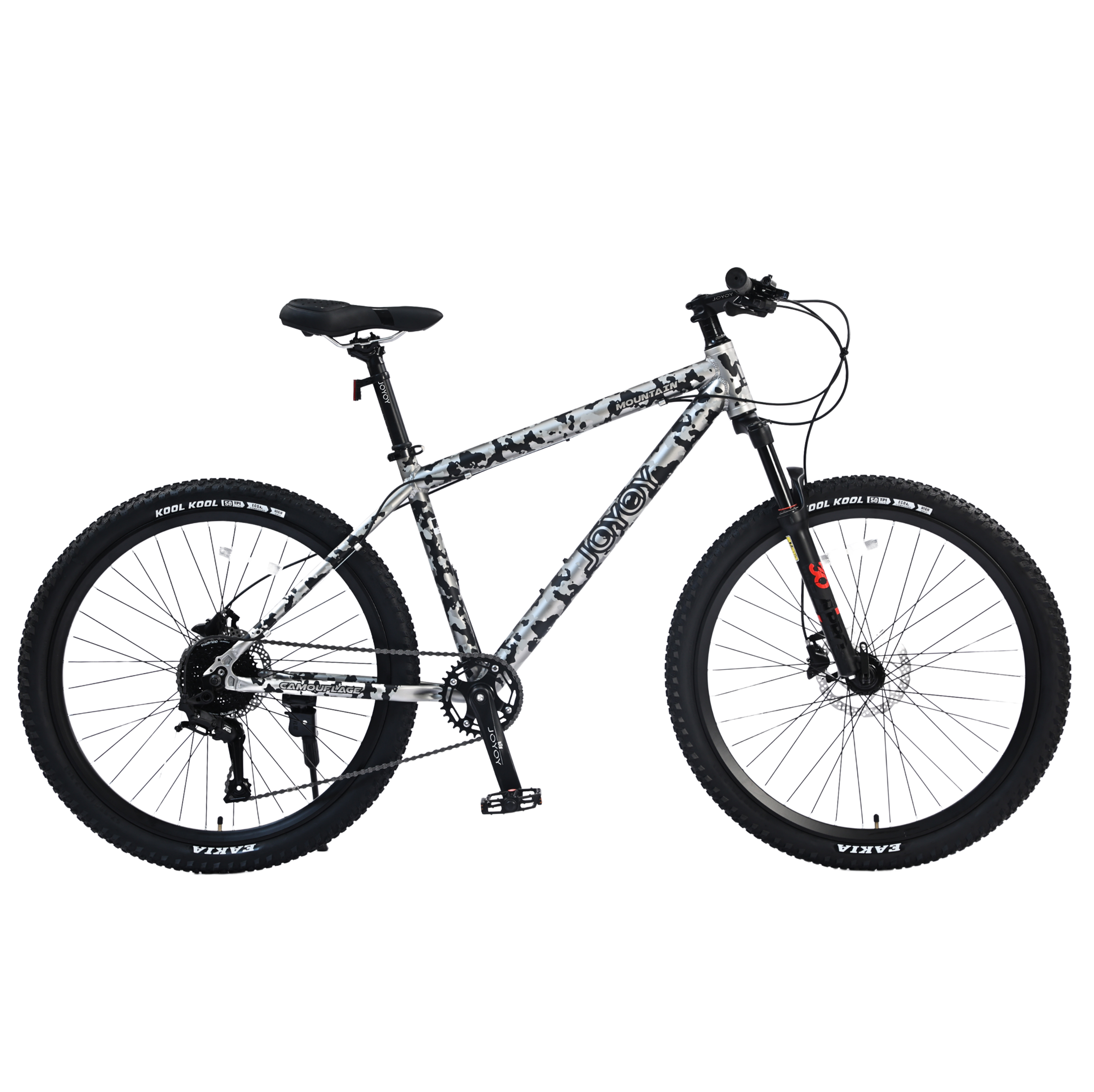 Велосипед горный Joyoy 26, 2023 год, 150-175 см, рама 17, диаметр колес 26, камуфляж серый