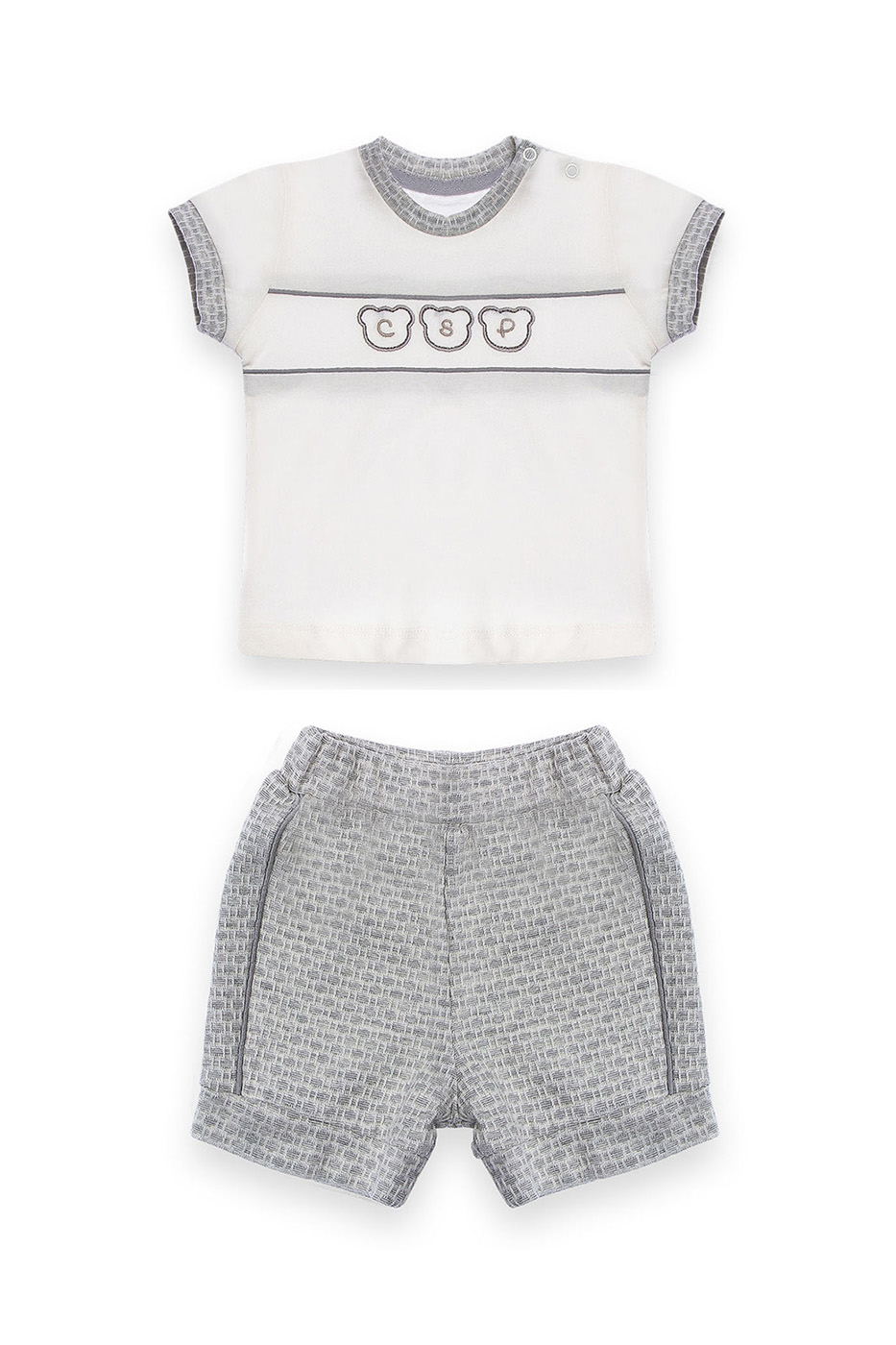 

Комплект одежды RBC, цв. серый; белый р.68, МЛ471243