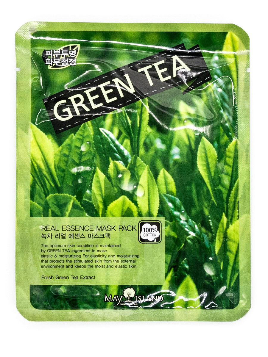 

Тканевая маска May Island Real Essence Mask Pack Green Tea, Green Tea