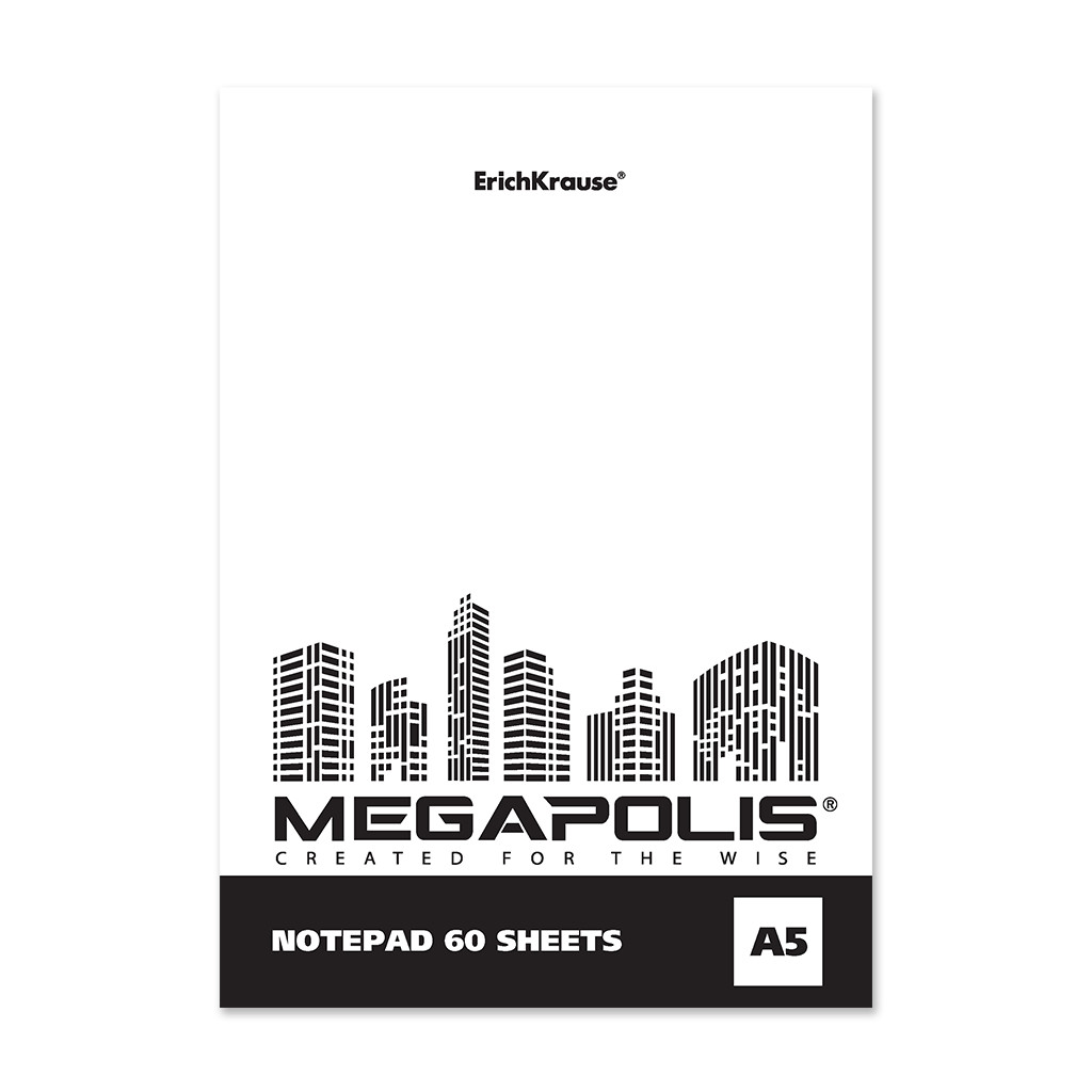 фото Блокнот на клею erichkrause® megapolis® blanc а5 60 л без линовки