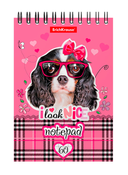 

Блокнот на спирали ErichKrause Clever Dog А6 60 листов клетка