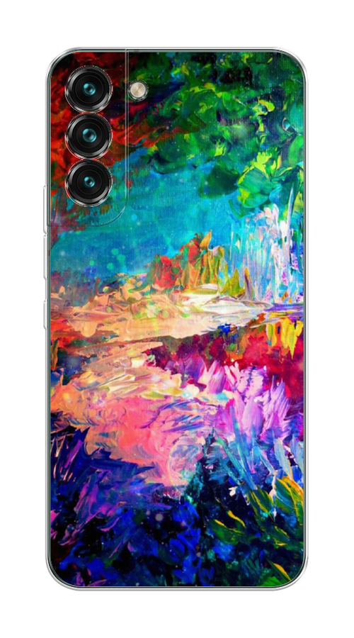 

Чехол на Samsung Galaxy S22 Plus "Лес-гуашь", Синий;розовый;зеленый, 2103950-4