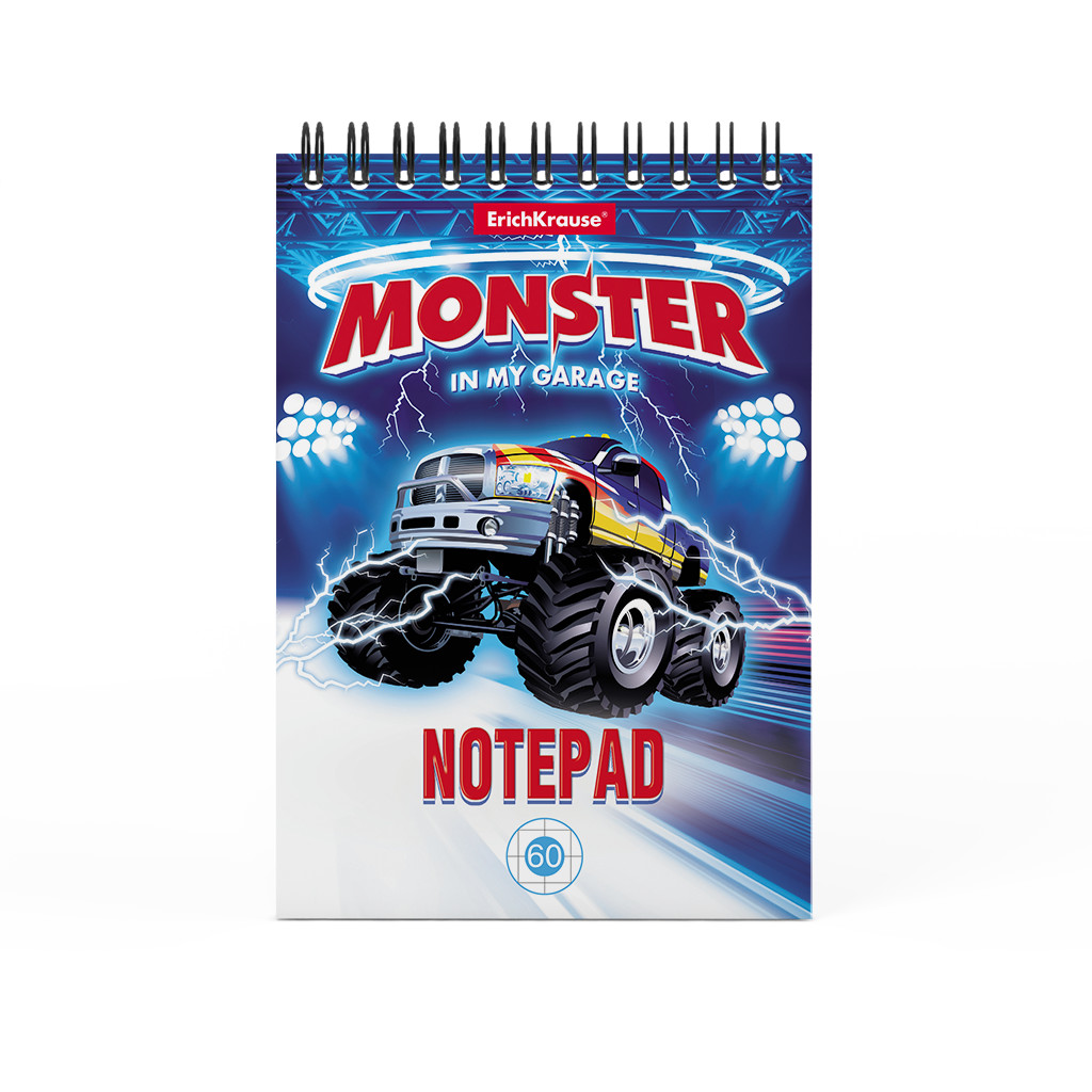 

Блокнот на спирали ErichKrause Monster Car, А6, 60 листов, клетка
