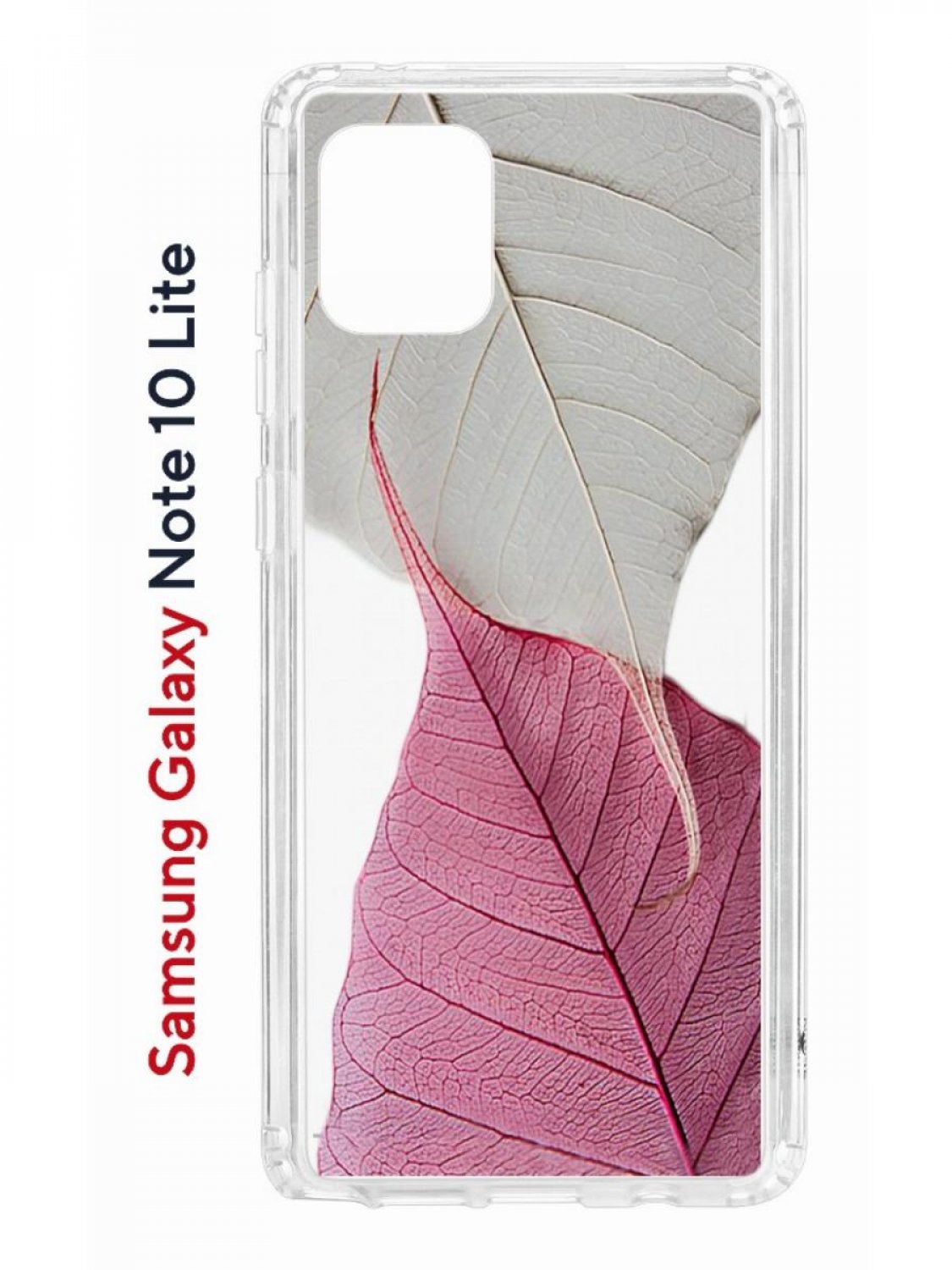 фото Чехол на samsung galaxy note 10 lite kruche print pink and white противоударный бампер кruче