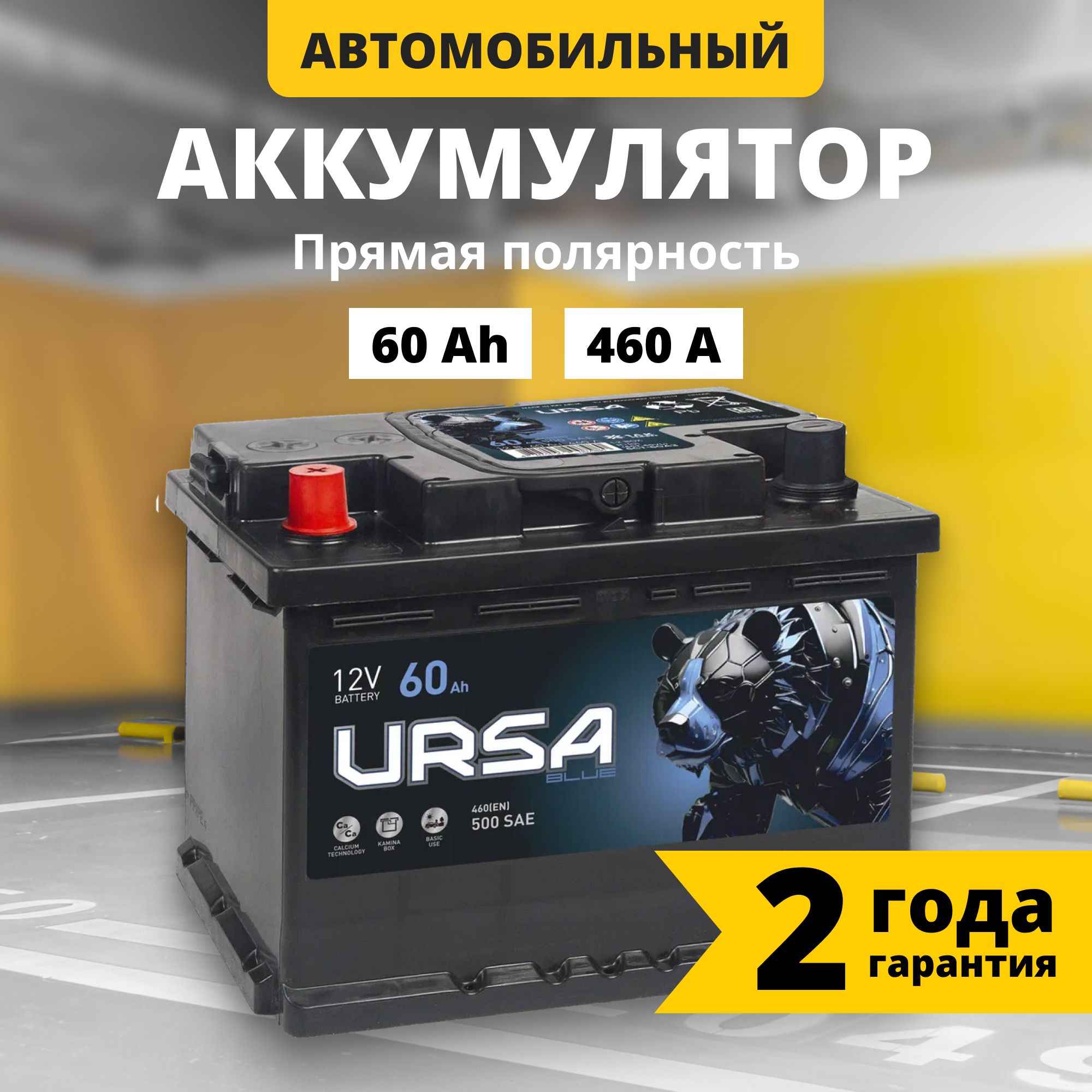 Аккумулятор автомобильный 12v 60 Ah URSA Blue 60Ah 460 A L прям пол 242x175x190 6447₽