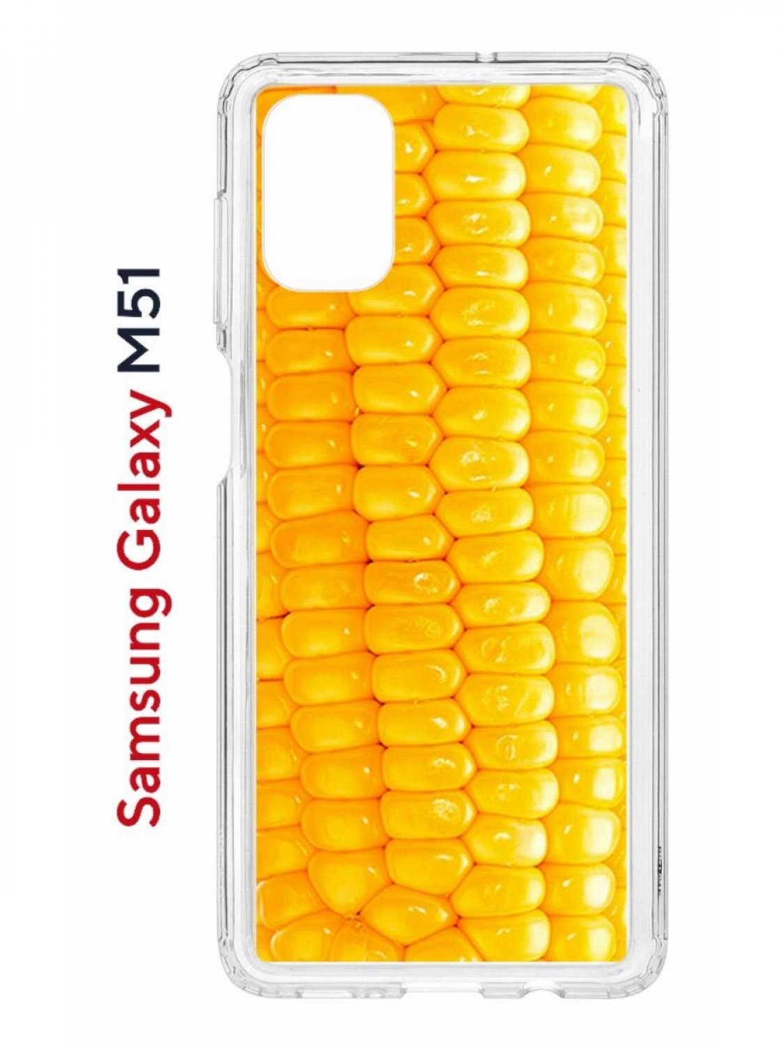 Чехол на Samsung M51 Kruche Print Кукуруза,противоударный бампер,с защитой камеры