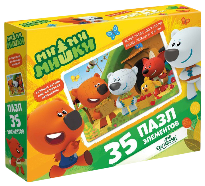 

Пазл 35эл maxi МиМиМишки Приходите в гости! Оригами 07008