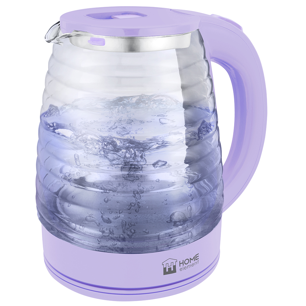 Чайник электрический Home Element HE-KT2307 2 л розовый, фиолетовый фен vitek vt 2261 1300 вт фиолетовый розовый