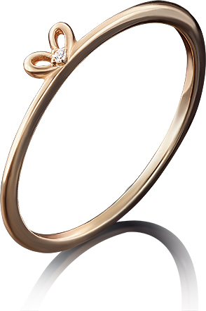 

Кольцо из красного золота с фианитом р. 17.5 PLATINA jewelry 01-4770-04-401-1110-03, 01-4770-04-401-1110-03