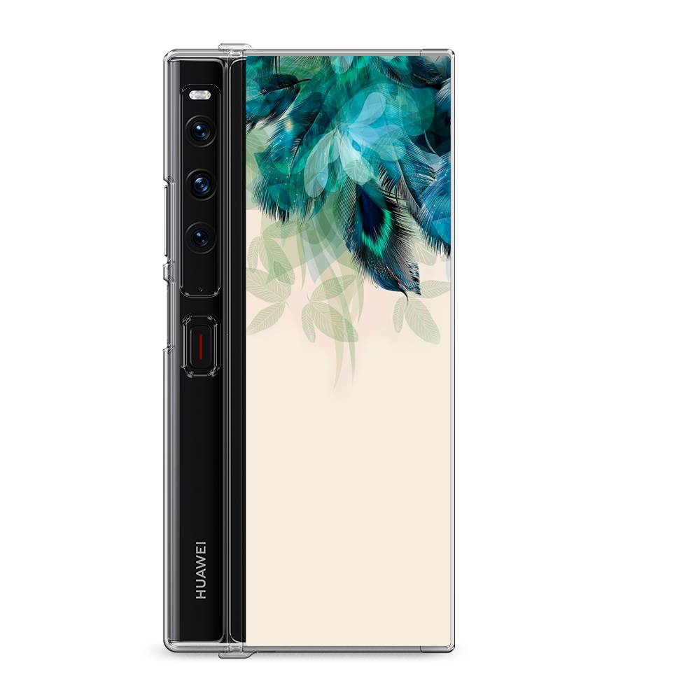 

Силиконовый чехол "Перья голубого цвета" на Huawei Mate Xs 2 / Хуавеи Мате Xs 2