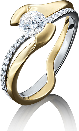 

Кольцо из золота с фианитом р. 15 PLATINA jewelry 01-4833-00-501-1121-38, 01-4833-00-501-1121-38