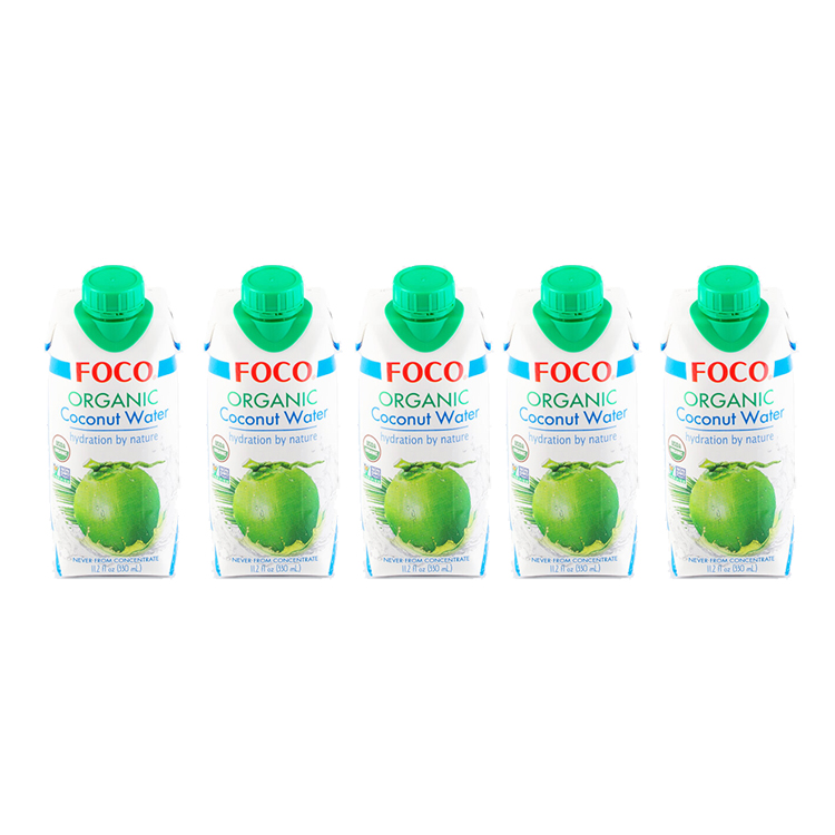 Вода кокосовая FOCO Organic, без сахара (5 шт. по 330 мл)
