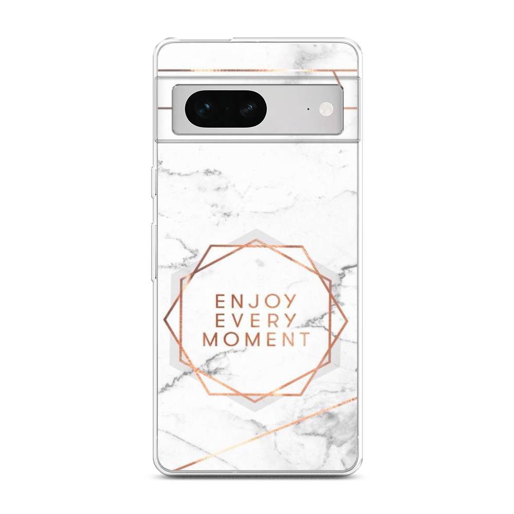 

Чехол Awog на Google Pixel 7 "Enjoy every moment мрамор", Разноцветный