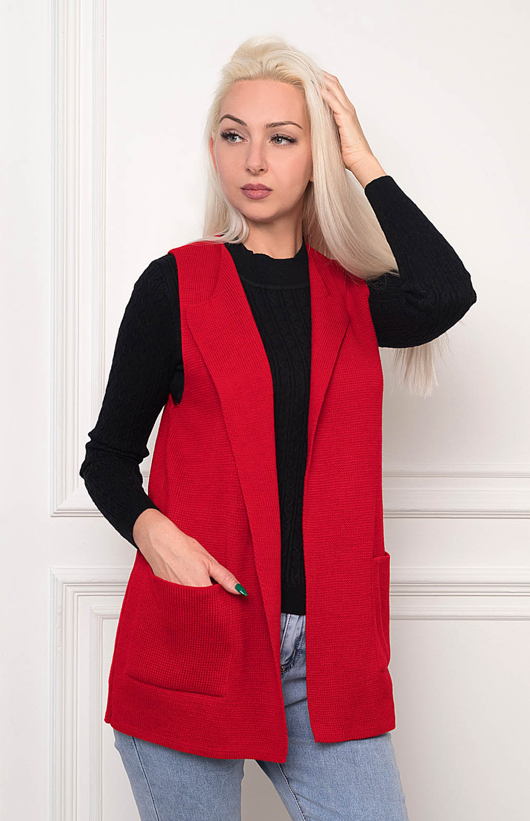 

Жилет женский MILANIKA 1287 красный 48 RU, 1287