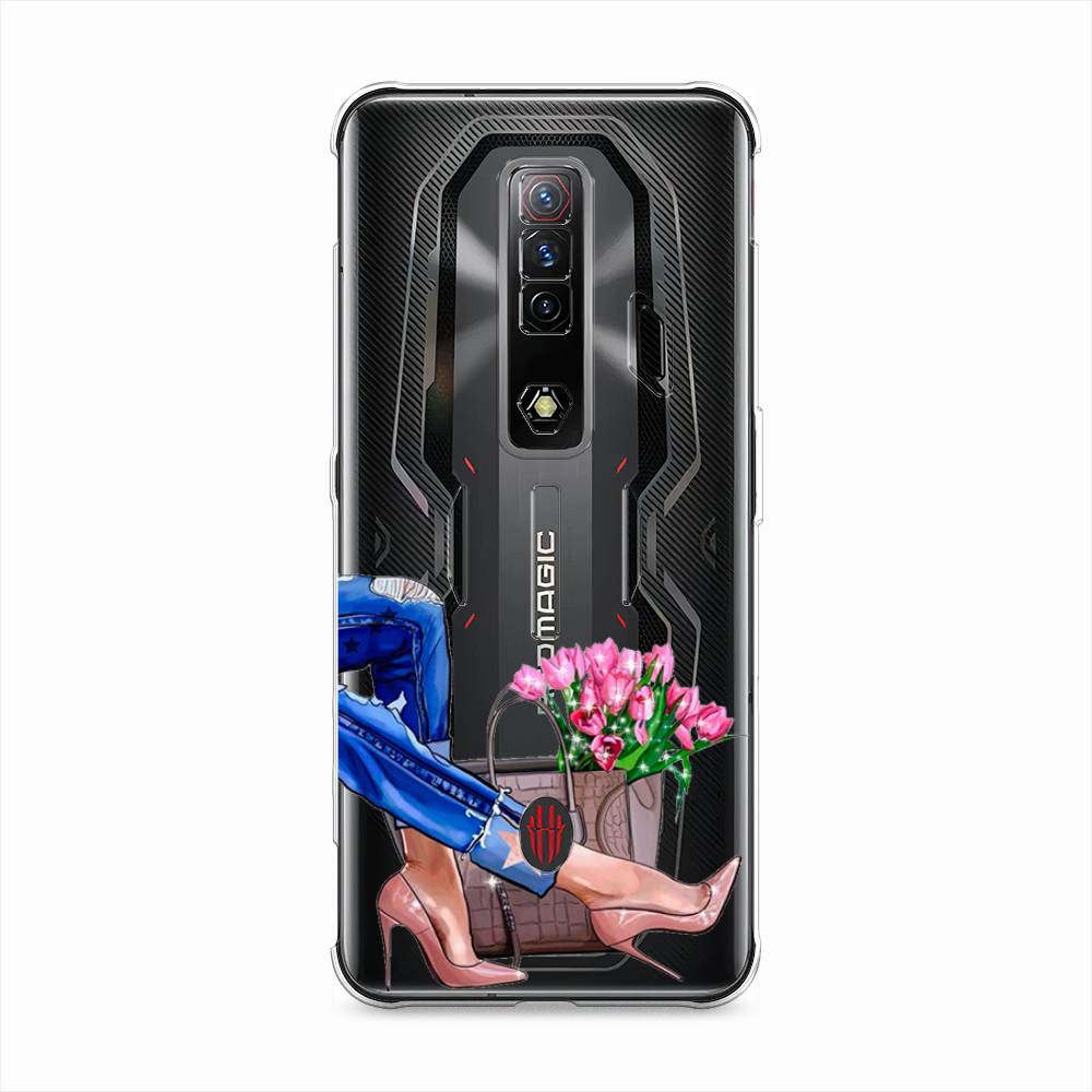 

Чехол Awog на ZTE Nubia Red Magic 7S / ЗТЕ Нубия Ред Мэджик 7С "Каблучки", Разноцветный, 136350-7