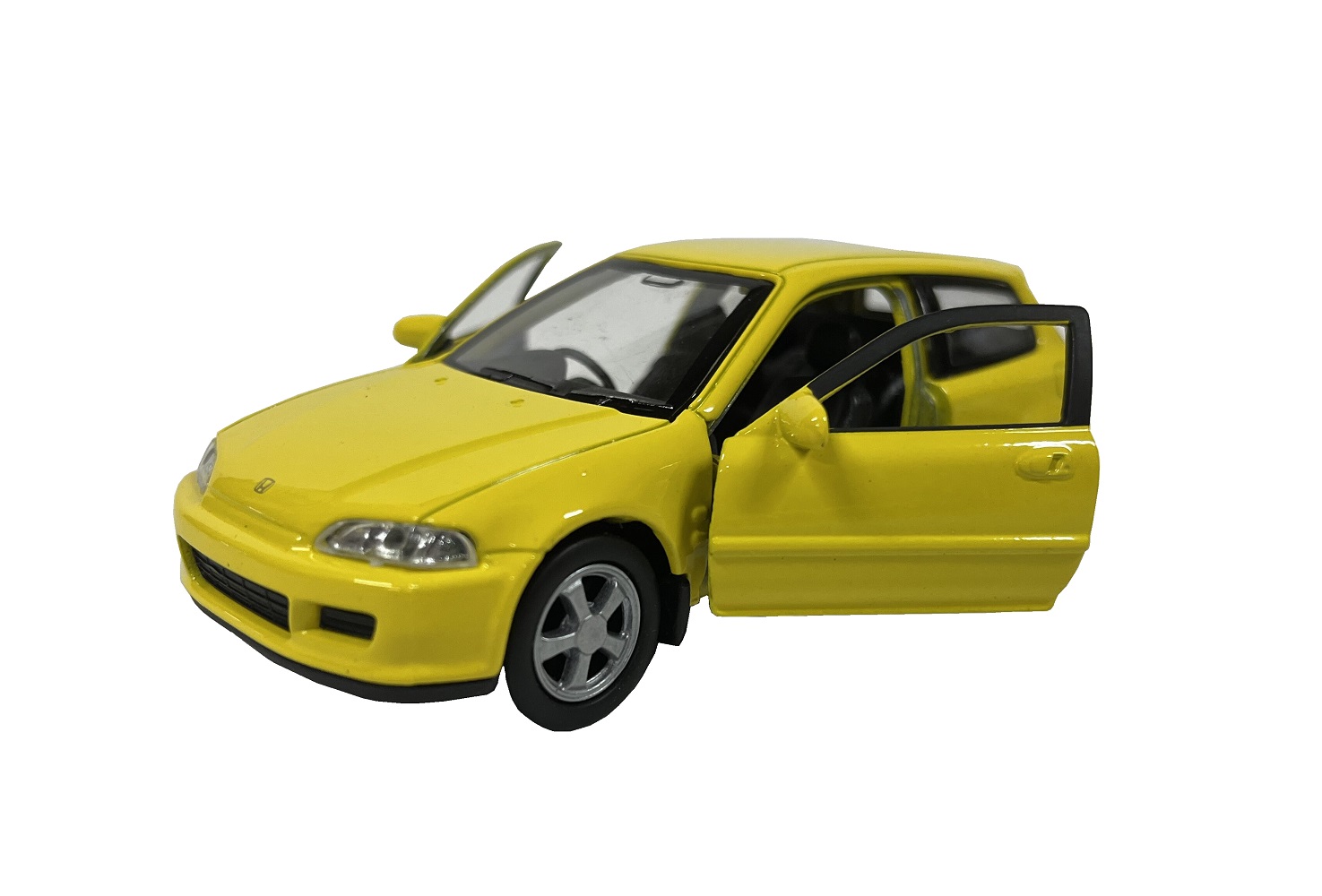 Модель машины Welly 1:38 Honda Civic EG6 желтый 43813 motorhelix mh 1 64 honda civic type r fl5 car model