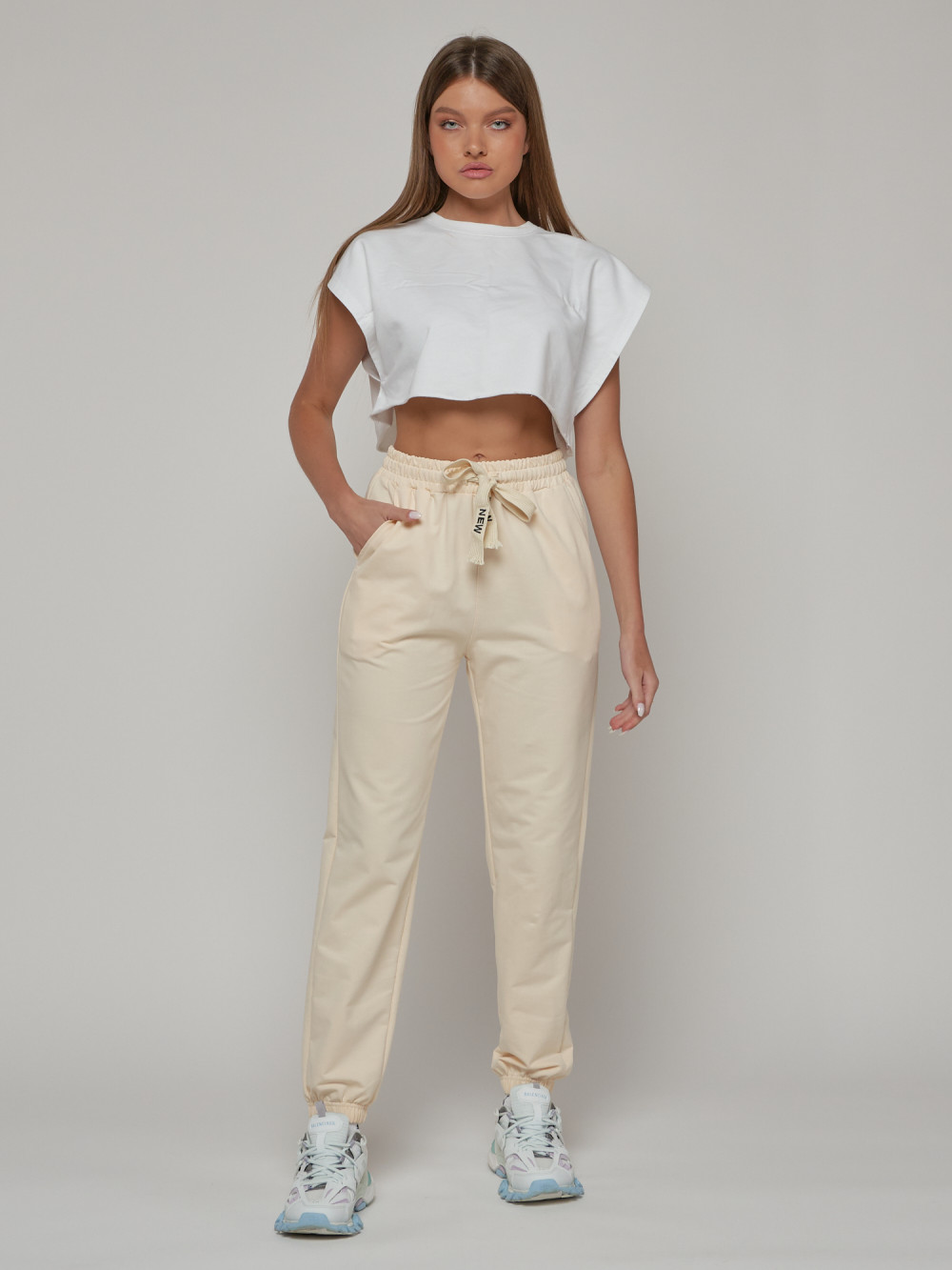 

Спортивные брюки женские MTFORCE 316 бежевые 48 RU, Бежевый, 316