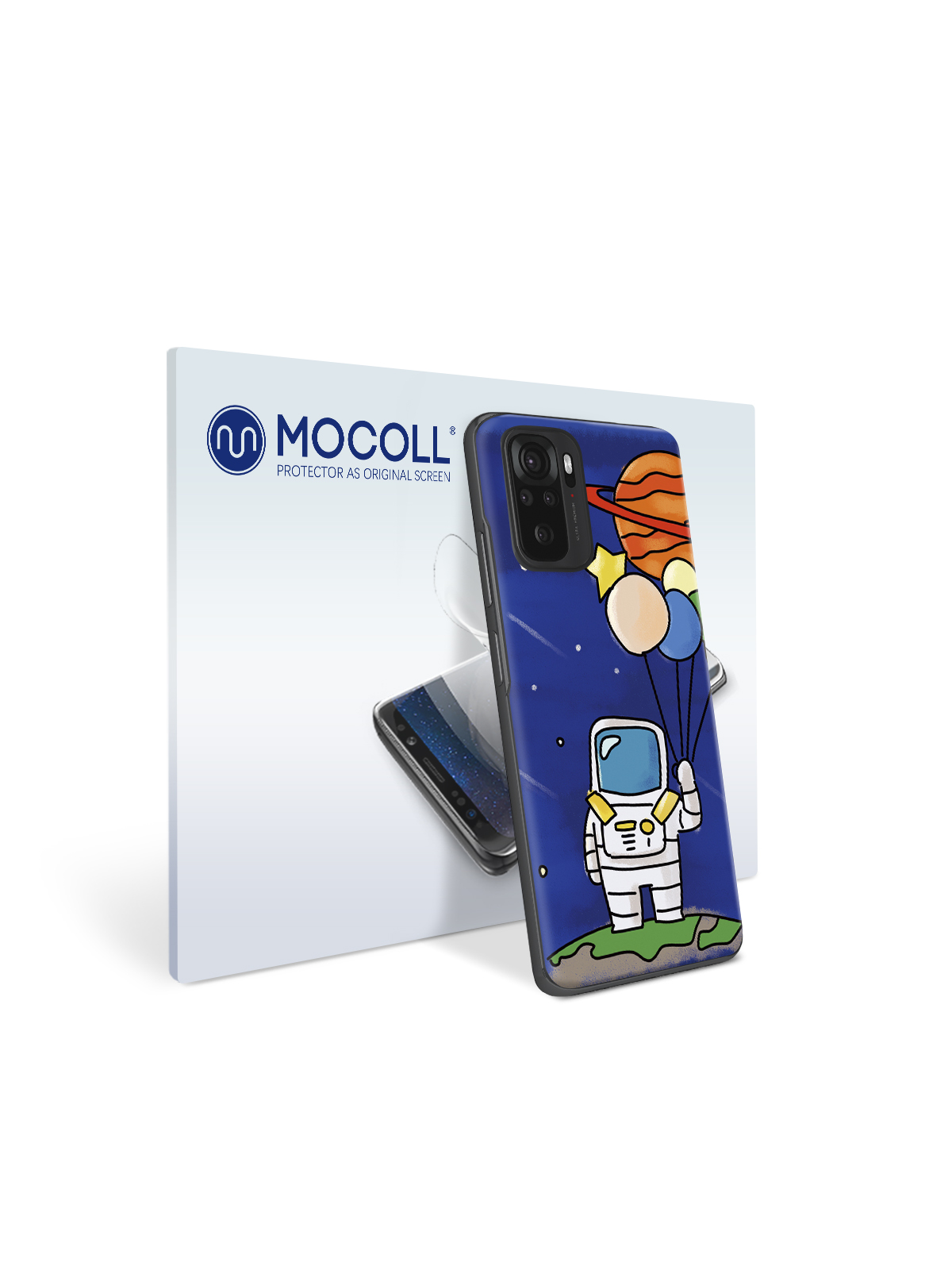 

Пленка защитная MOCOLL для задней панели Xiaomi Redmi Note 10S Рисунок космонавт