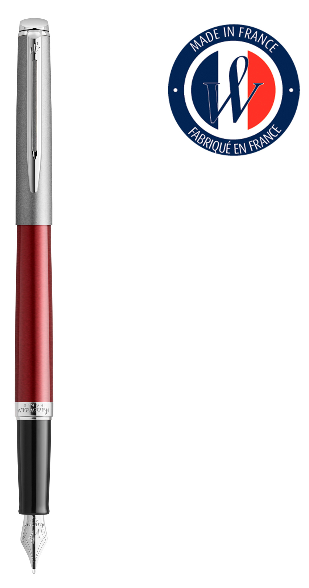 

Перьевая ручка Waterman Hemisphere 2146623 Matte SS Red CT F сталь нержавеющая подар.кор.